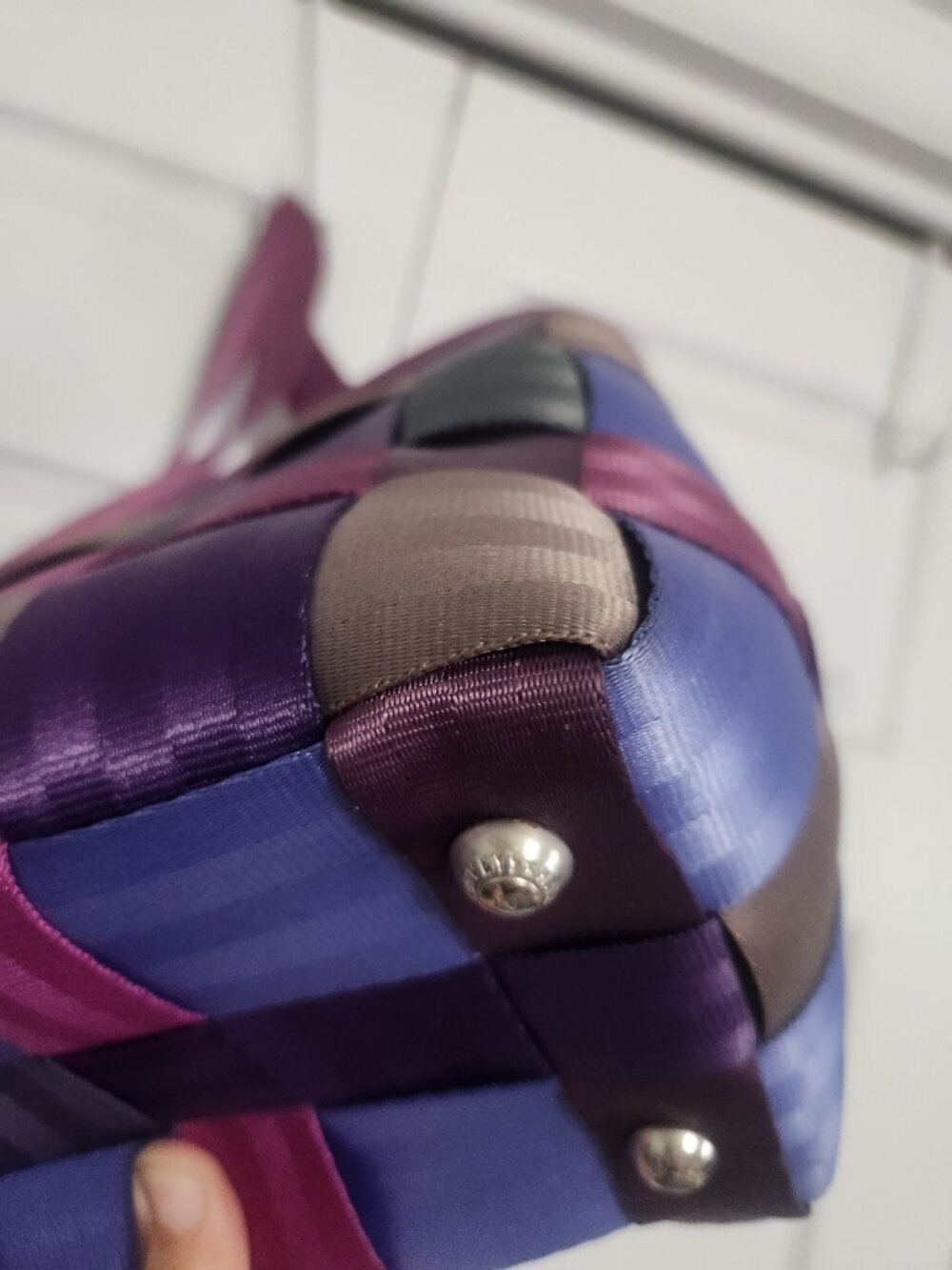 Harveys Purple Multi-Color Woven Satchel - Picture 7 of 9
